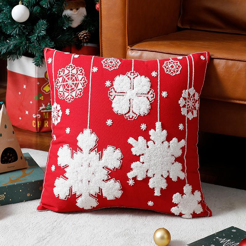 COVER Sarung Bantal Sofa Hiasan Natal 45x45 cm Motif Christmas Bordir Premium