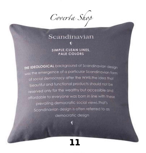 Sarung Bantal Kursi Sofa Scandinavian Minimalis 45x45cm
