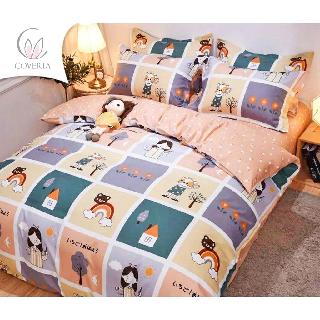 Sprei Bella Vista Katun Motif 90x200 / 100x200 / 120x200 tinggi 30cm