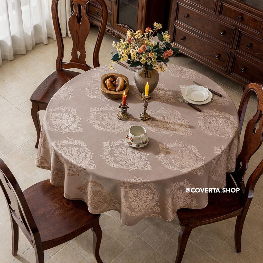 Taplak Meja Makan Royal Premium Motif Klasik | Taplak Meja Makan Elegan & Estetik