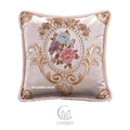 Sarung Bantal Kursi Sofa Coverta Belgi Classic Flower 45x45cm dengan Motif Bunga yang Halus dan Detail Bordiran Menawan - Dekorasi
