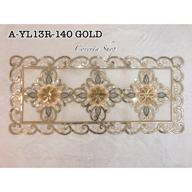 Taplak Meja Tamu Bordir 40x85cm (A-YL13R-140 SEGI)