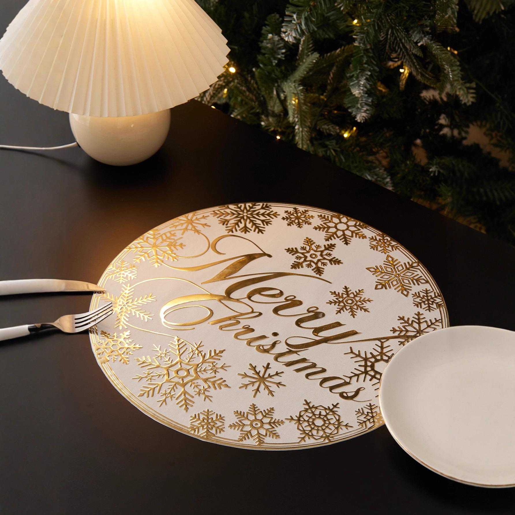 Alas Meja Natal Merry Christmas Premium | Placemat Natal Aksesori Meja Xmas