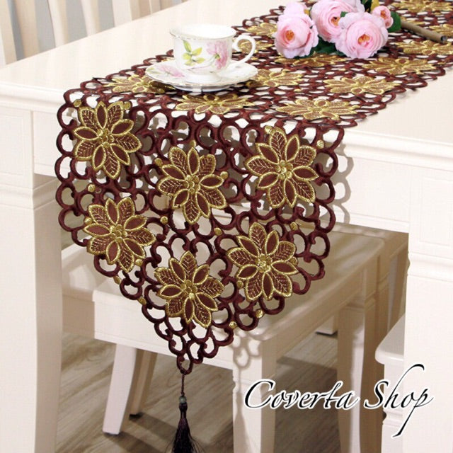 Table Runner Bordir- Taplak Meja Panjang Bordir - Bed Runner