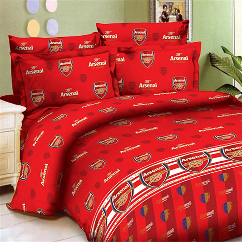 Bed Cover Set Double MOTIF BOLA Manchester United / Arsenal - 160/180x200x30cm