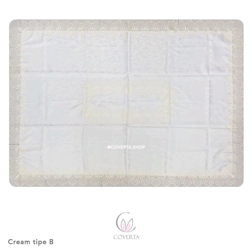 Taplak Meja Makan Bordir Segi 150x220cm (6-8Kursi)