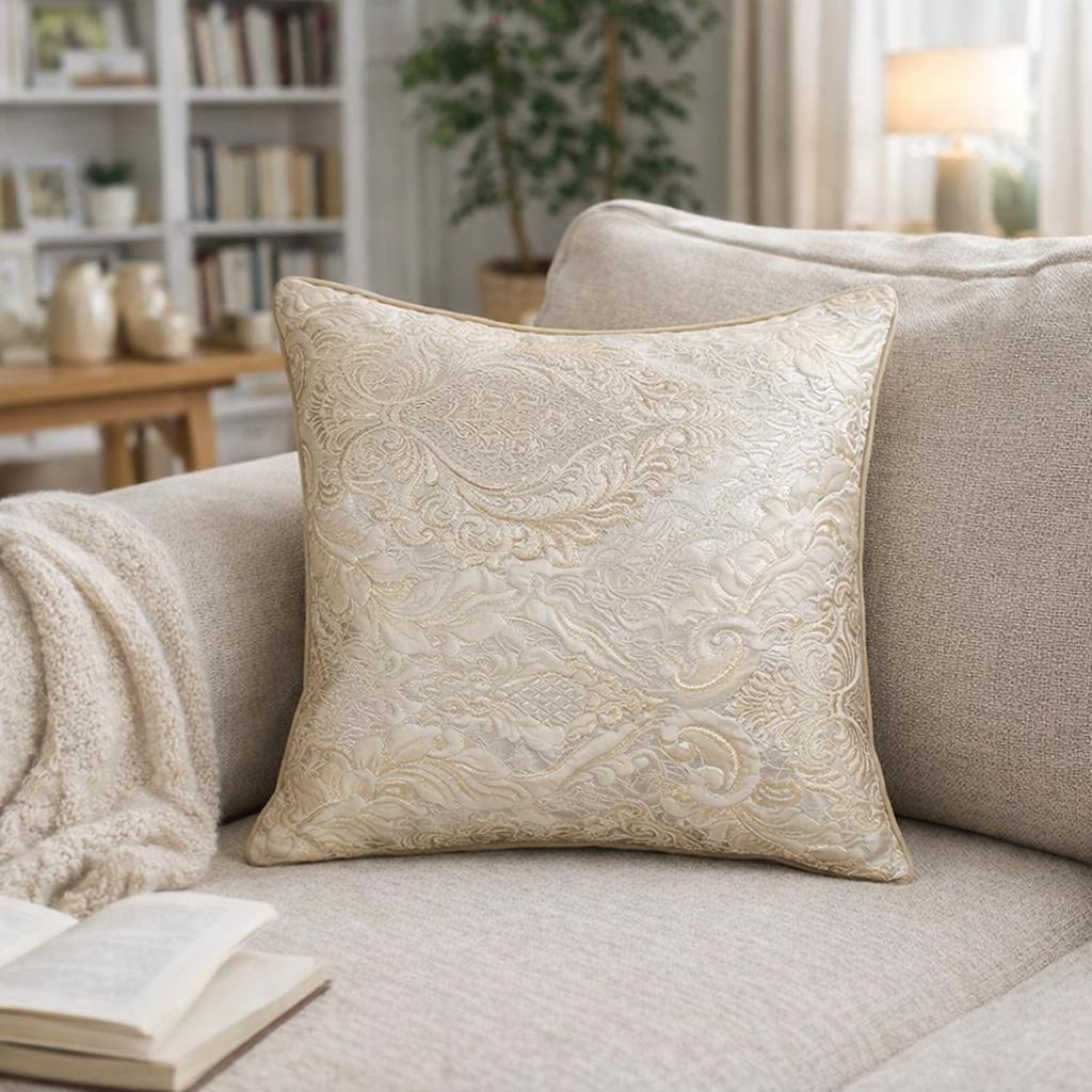Sarung Bantal Sofa Victorian Mewah - Cover Bantal Dekorasi 45x45cm untuk Ruang Tamu