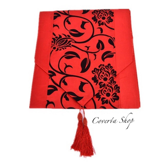 Table Runner - Taplak Meja Panjang - Satin - Red - 30x200cm