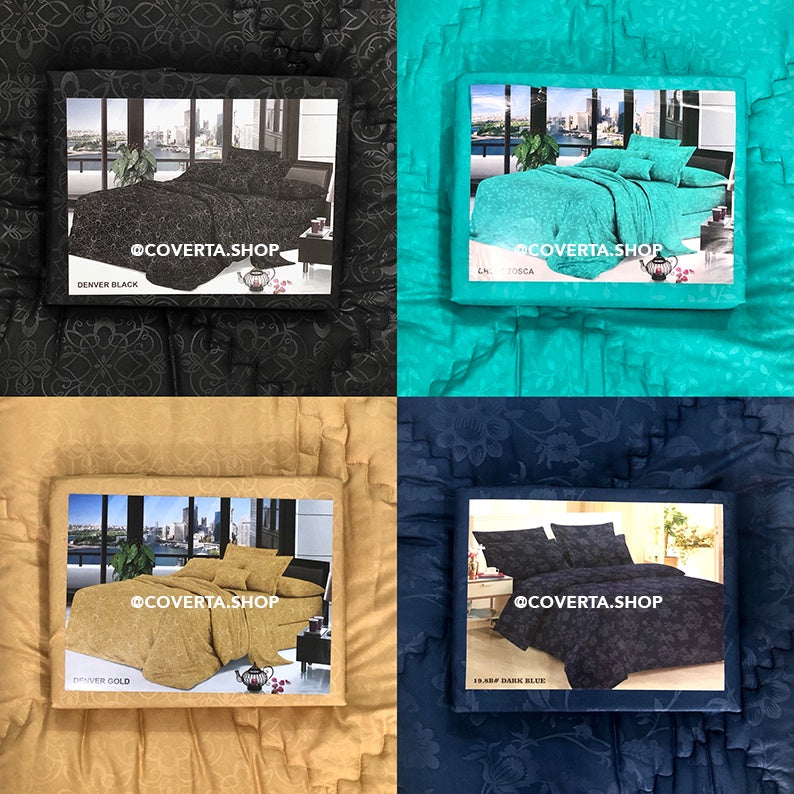 Bed Cover Set Emboss - 160x200 / 180x200 / 200x200 tebal 40cm