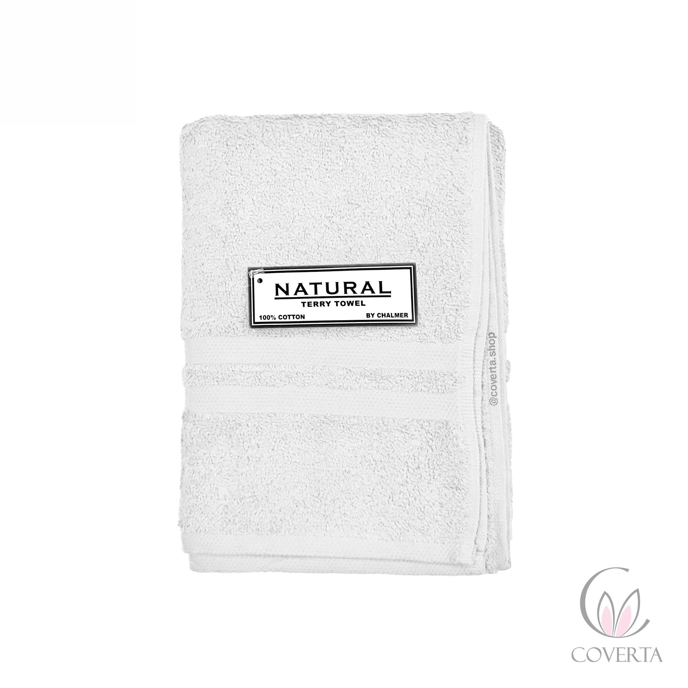 Handuk Towel 50x100cm | Anduk Mandi Dewasa | Handuk Hotel Putih Polos Natural