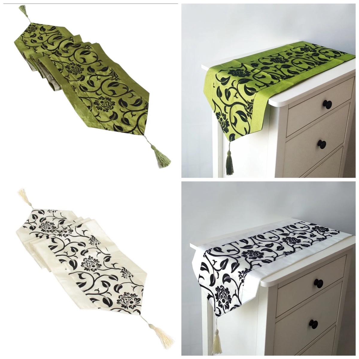 Taplak Meja Aesthetic Ruang Tamu | Table Runner Satin 30x200cm