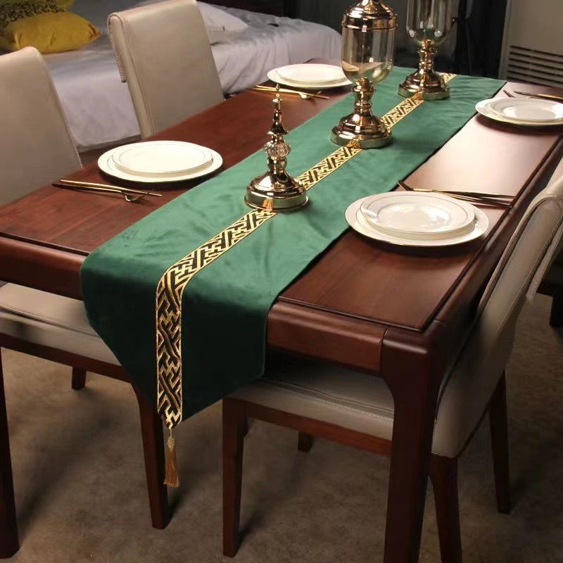 Table Runner / Taplak Meja Makan Panjang / Taplak Meja Tamu Arabic Hijau