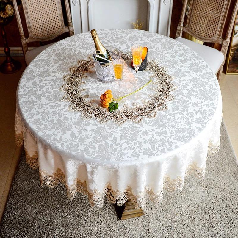 Taplak Meja Makan Kain Bordir Bulat Round Diameter 180cm