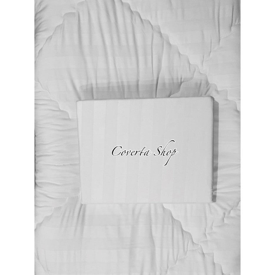 Sprei Hotel Putih Salur Emboss Atlantic 140x200x30cm (4 Sarung Bantal)