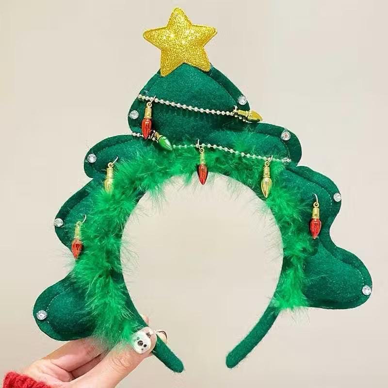 Bando Pohon Natal Premium Aksesoris Rambut Christmas Tree