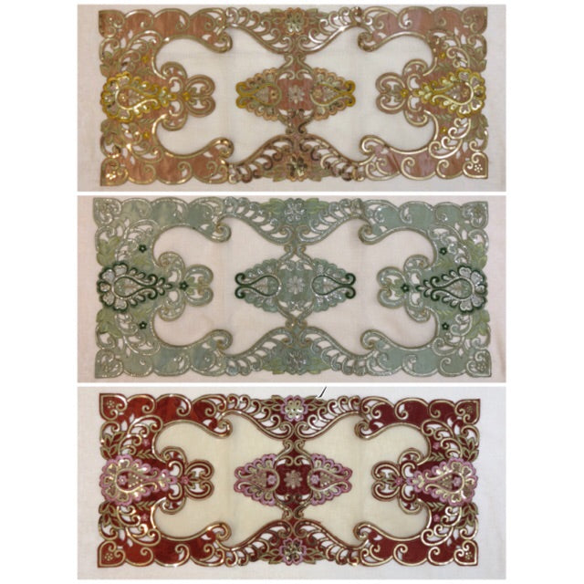 Taplak Meja Tamu Kaca Segi 40x85cm (A 016)