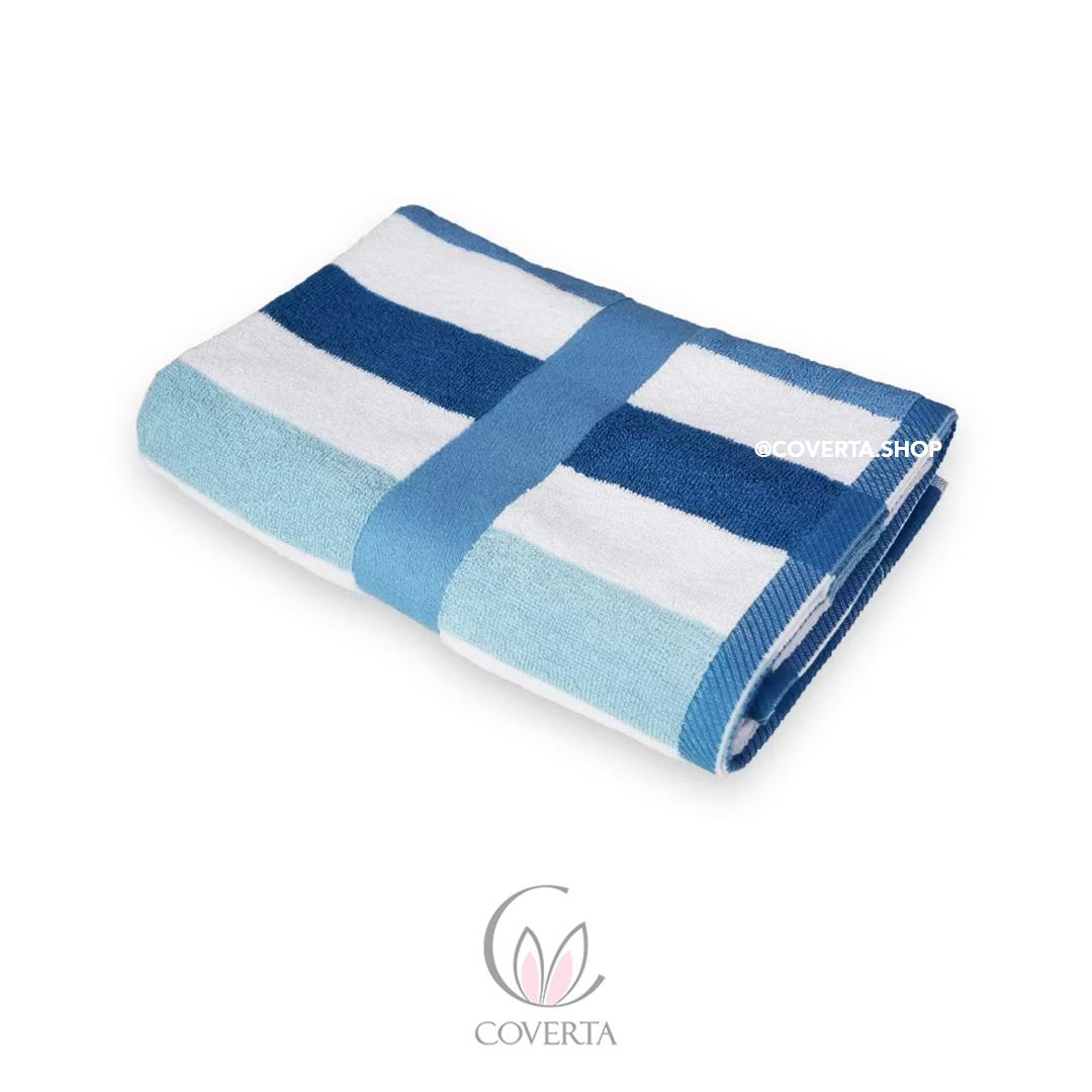Handuk Pool Towel Handuk Pantai Motif Garis - Handuk Renang Tebal Premium 70x140cm