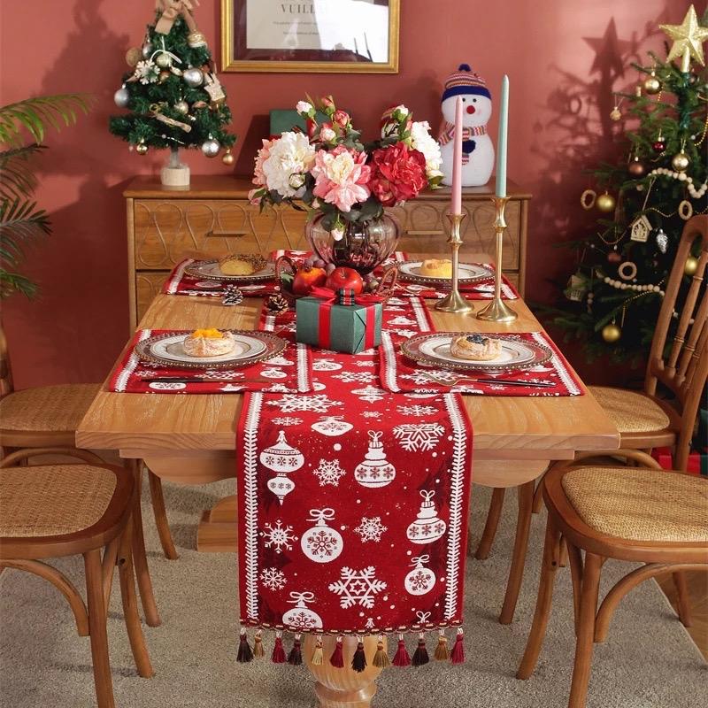 Table Runner Natal Premium Series | Taplak Meja Dekorasi Natal Christmas Ornament