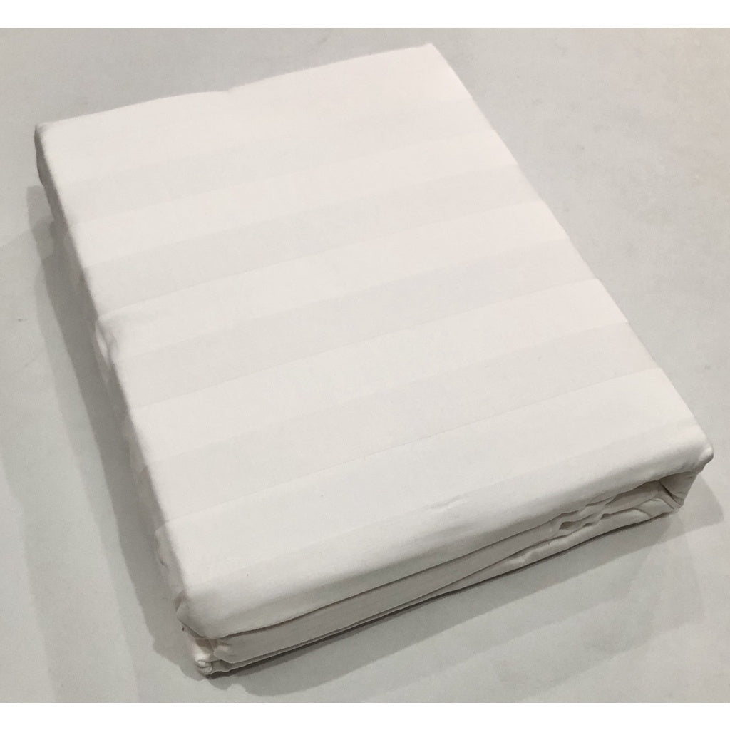 Duvet Cover Hotel Putih Salur / Kotak Dobby 250TC Katun 100%