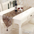 Table Runner / Bed Runner - Taplak Panjang - Luxury - Coffee 33x250cm