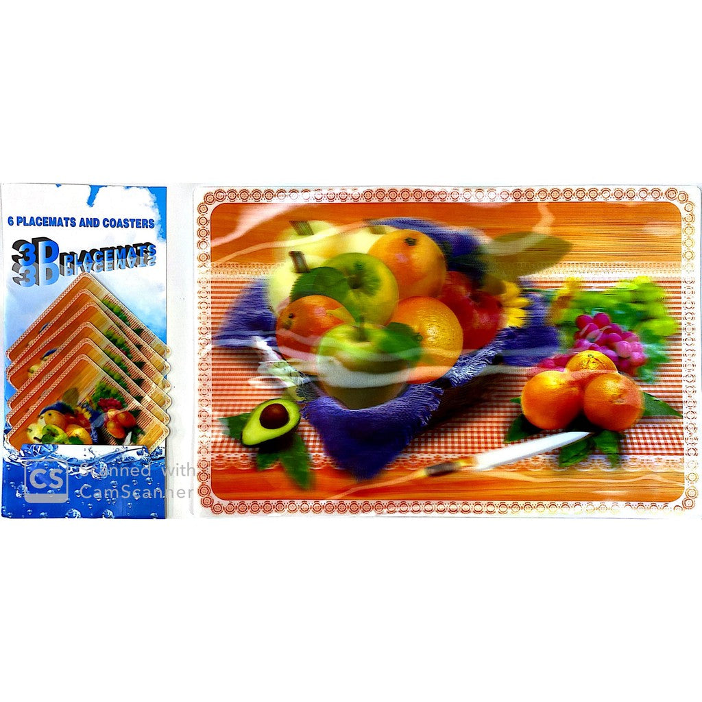 Tatakan Gelas dan Tatakan Piring Motif 3D - Placemats dan Coasters