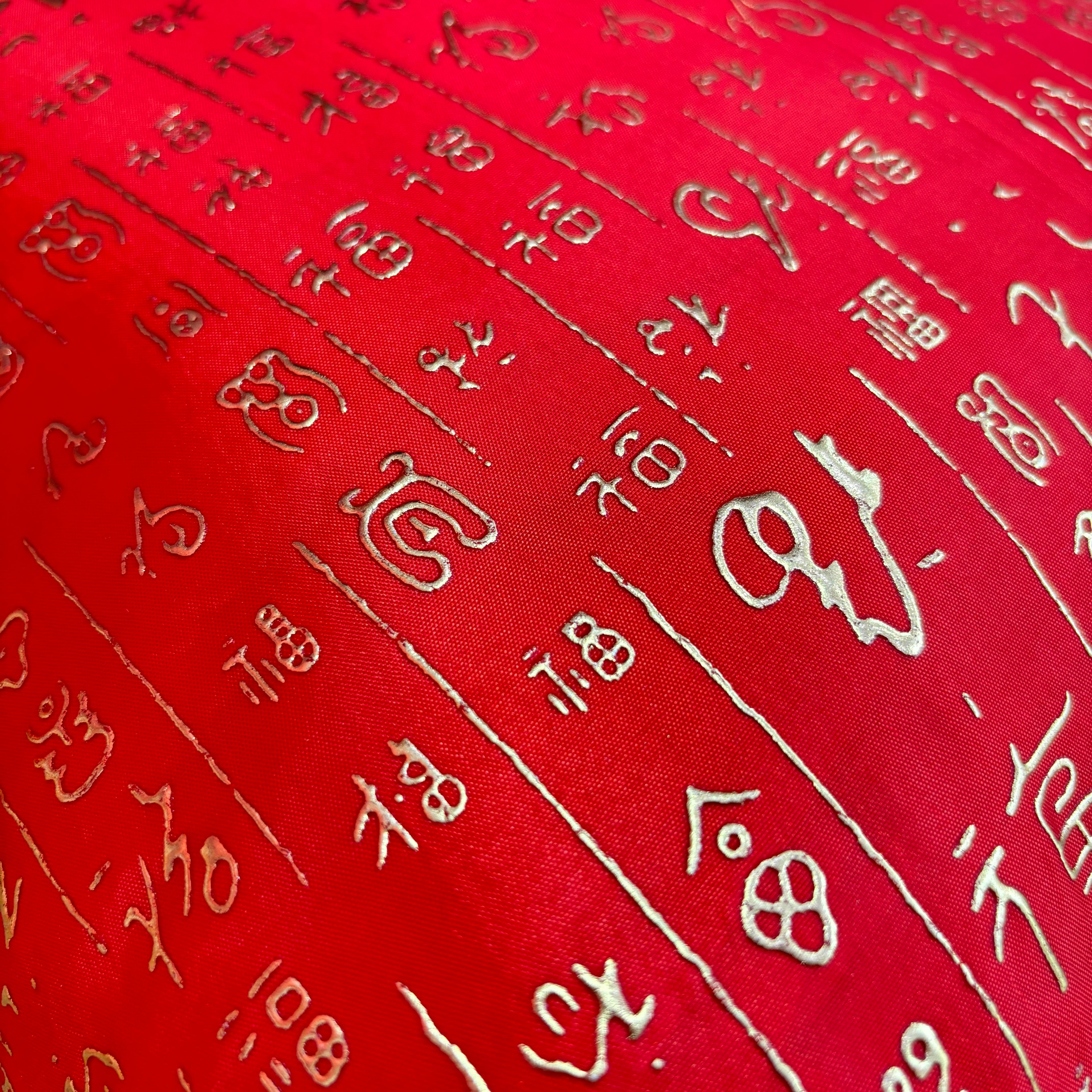 Sarung Bantal Hias Imlek Motif Kaligrafi Merah Emas Premium untuk Dekorasi Rumah