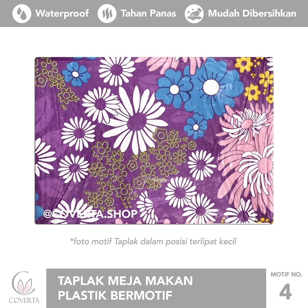 Taplak Meja Makan Motif Plastik Renda Segi 137x183cm