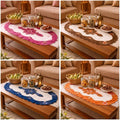 Taplak Meja Tamu Bordir 40x85cm (Kode B16-31 Oval)