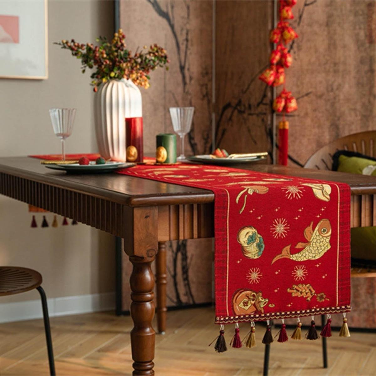 Table Runner Aesthetic | Taplak Meja Estetik Motif Fortune
