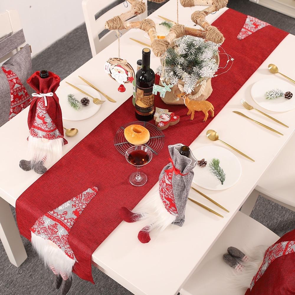 Coverta Taplak Meja Dekorasi Natal Table Runner Christmas Sleepy Santa