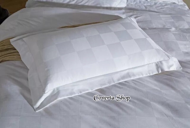 Bed Cover Set Hotel - Polos Kotak - Single 90/100/120x200x30cm