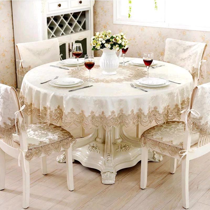 Taplak Meja Makan Kain Bordir Bulat Round Diameter 180cm