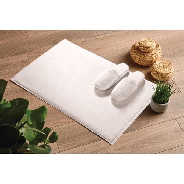 Keset Handuk Tebal Putih Polos | Bath Math Hotel 50x70cm