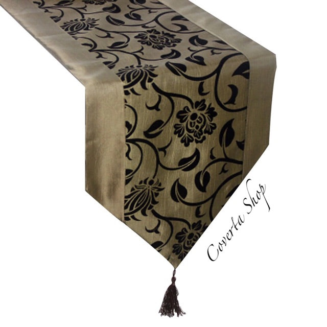 Table Runner - Taplak Meja Panjang - Satin - Champagne - 30x200cm