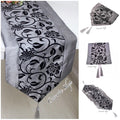 Table Runner - Taplak Meja Panjang - Satin - Grey - 30x200cm