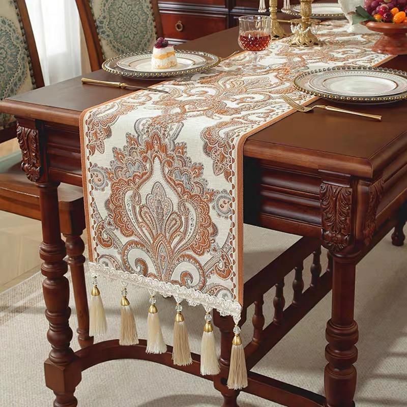 Table Runner Aesthetic | Taplak Meja Makan Regal | Taplak Meja Panjang Rumbai
