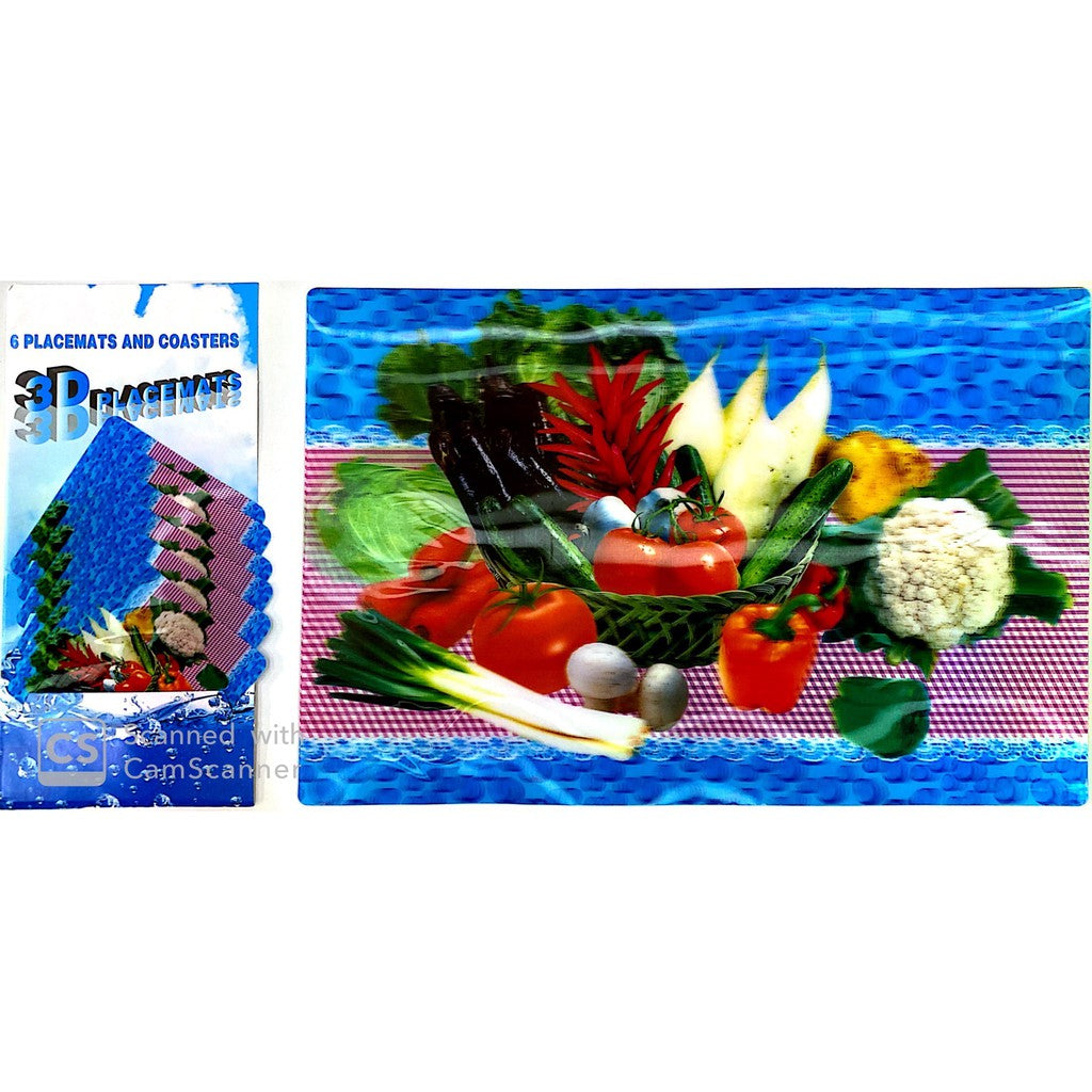 Tatakan Gelas dan Tatakan Piring Motif 3D - Placemats dan Coasters