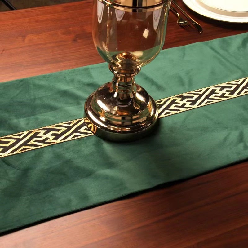 Table Runner / Taplak Meja Makan Panjang / Taplak Meja Tamu Arabic Hijau