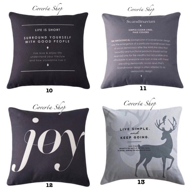 Sarung Bantal Kursi Sofa Scandinavian Minimalis 45x45cm