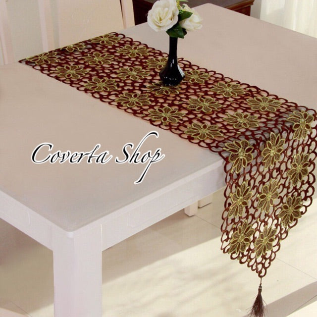 Table Runner Bordir- Taplak Meja Panjang Bordir - Bed Runner