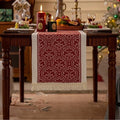 Table Runner Raya Merah | Taplak Meja Natal Estetik Alas Meja Makan & Dekorasi Ruang Tamu