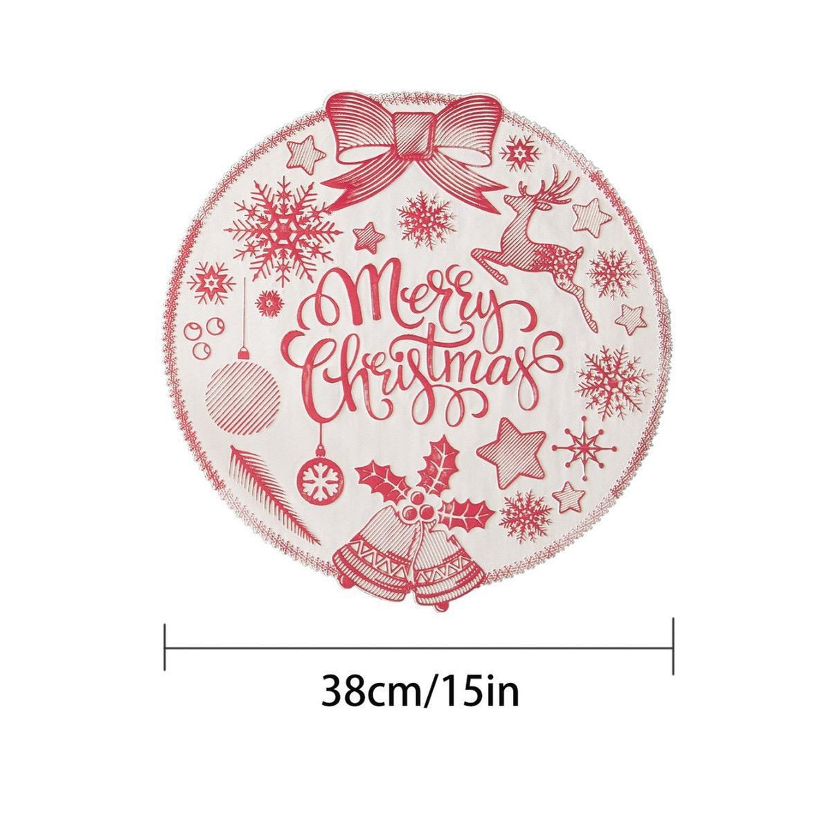 Alas Meja Natal Merry Christmas Premium | Placemat Natal Aksesori Meja Xmas