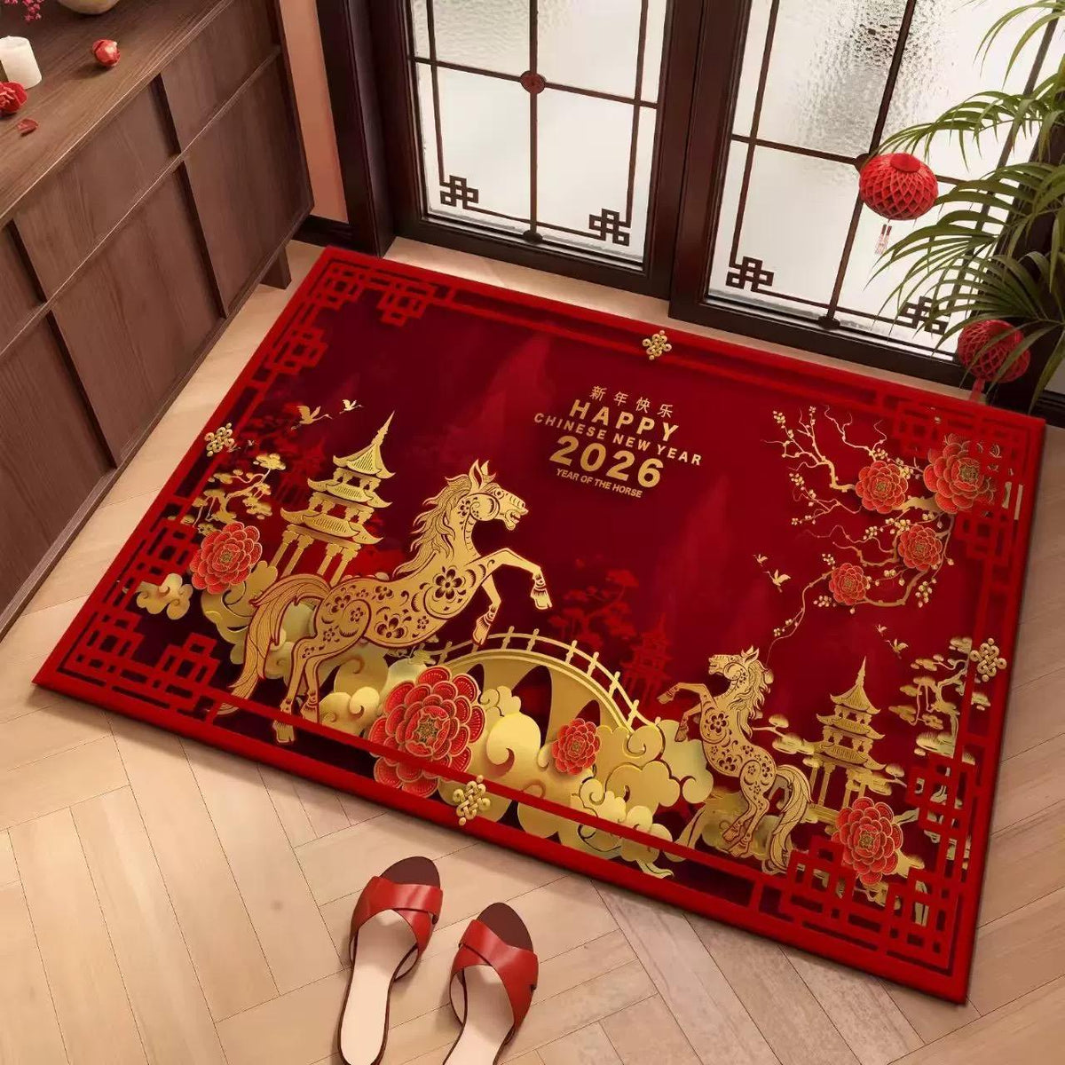 Keset Anti Slip Motif Imlek Dekorasi Tahun Baru Cina