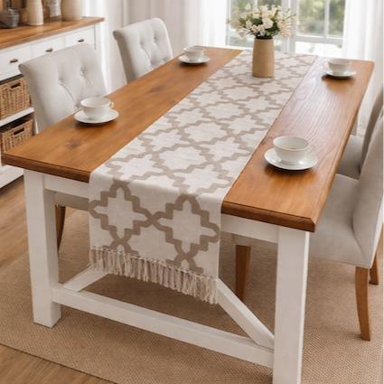 Table Runner Rumbai Tenun Heritage | Taplak Meja Panjang Elegan