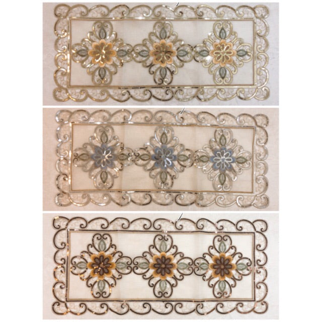 Taplak Meja Tamu Bordir 40x85cm (A-YL13R-140 SEGI)