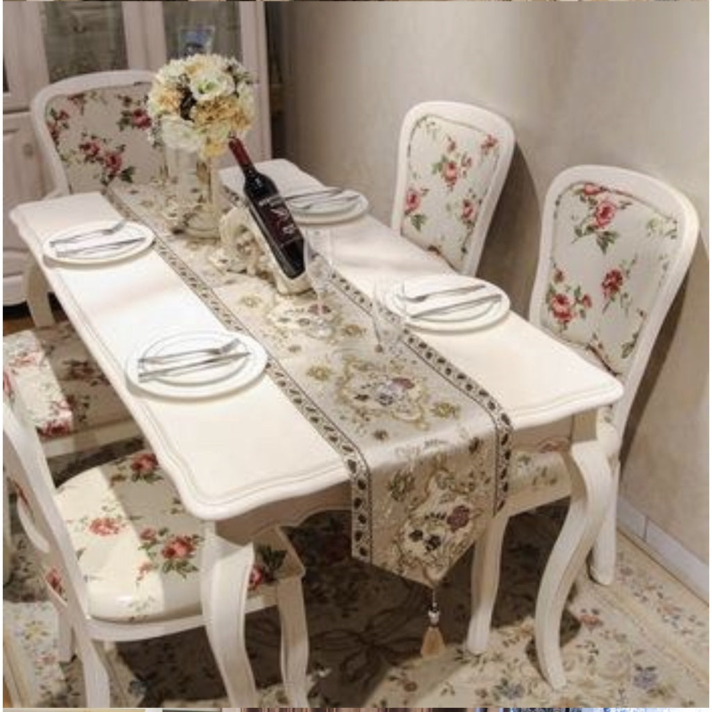 Table Runner Panjang / Taplak Meja Makan Panjang Jumeirah Gold