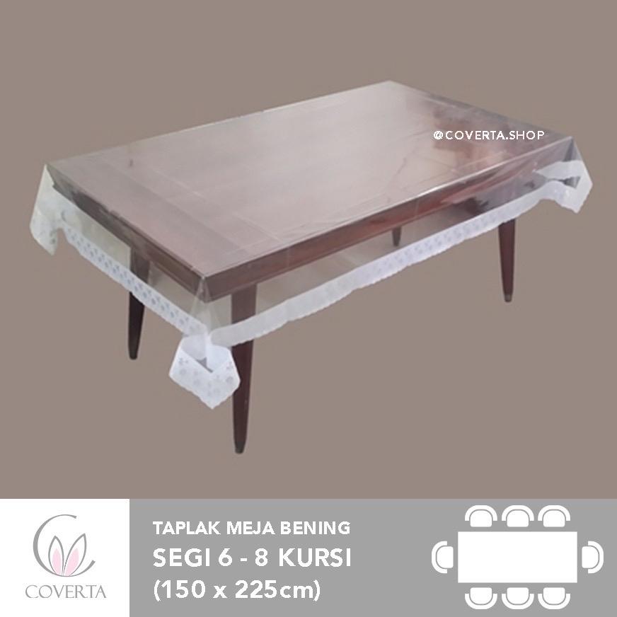 Taplak Meja Makan Waterproof Plastik Bening Transparan