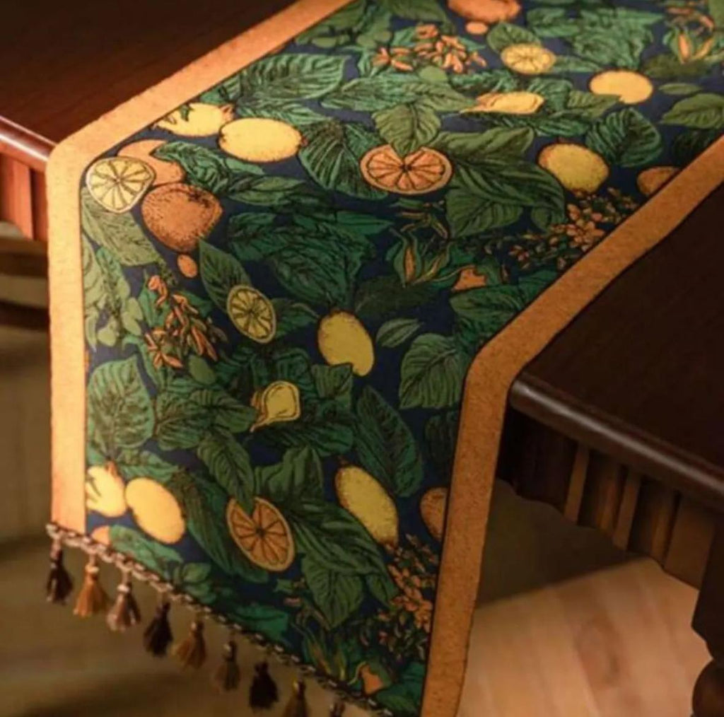 Table Runner Etnik Cotton Linen Taplak Meja Makan Panjang
