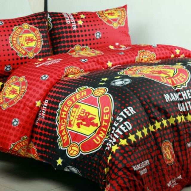 Bed Cover Set Double MOTIF BOLA Manchester United / Arsenal - 160/180x200x30cm