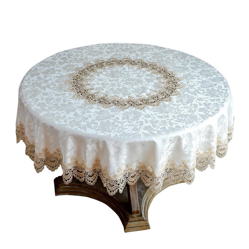 Taplak Meja Makan Kain Bordir Bulat Round Diameter 180cm